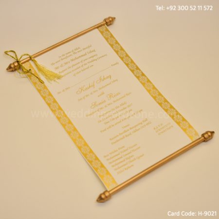 Elegant Scroll Invitation Card - Japan Art Press